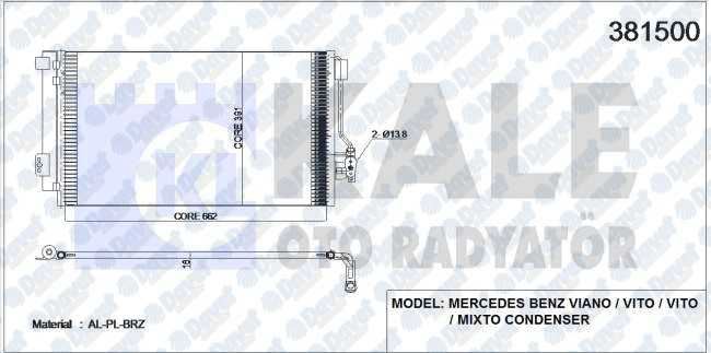 43-4423 Klima Radyatoru Mercedes Vito (W639) 111 Cdi 2003-2014